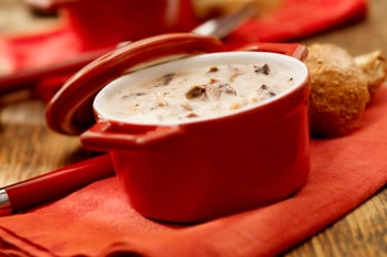 cream of mushroom soup may have whey protein